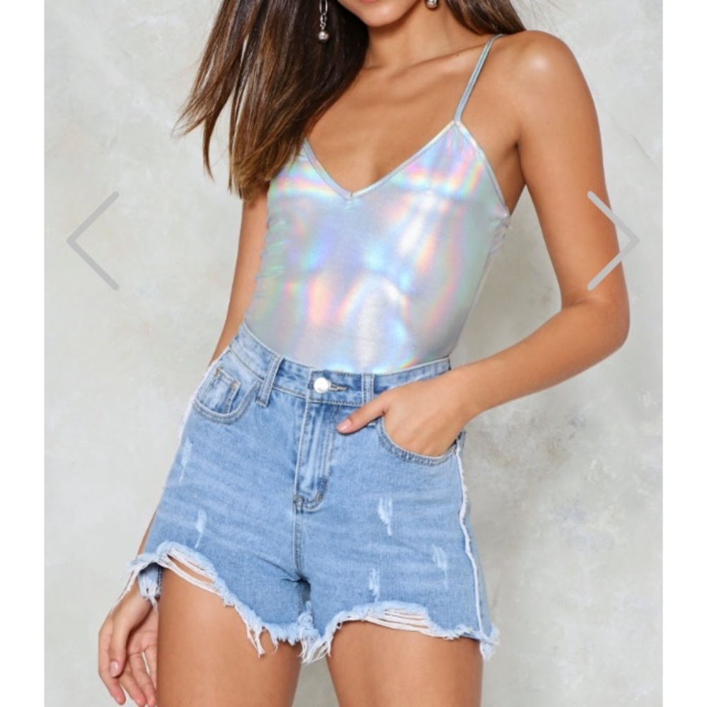 Space Talk Holographic Bodysuit by Nasty Gal - Picture 2 of 4